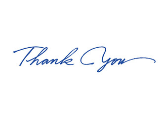 Thank You,hand written,lettering,illustrated,blue	