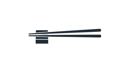 Zen Harmony: Elegant chopsticks rest serenely on a simple chopstick rest, a testament to culinary tradition and minimalist design.