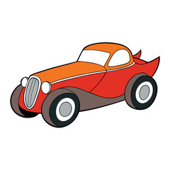 A sleek custom hot rod roadster car with bold curves, shiny chrome, and roaring power. Built for speed and style, it captures the spirit of classic American muscle.
