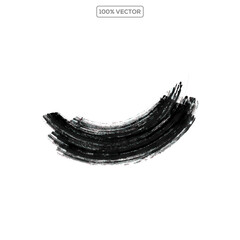 Vector modern black hand painted grunge brush stroke with splatters of paint stroke illustration
