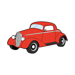 A hot rod classic coupe custom car with sleek curves, bold chrome details, low stance, and roaring engine, built for speed, style, and timeless automotive passion.
