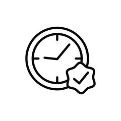 Time and Clock line Icon vector