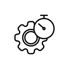 Time and Clock line Icon vector