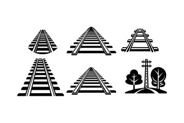 Railway Track Icons.