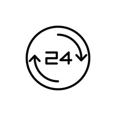 Time and Clock line Icon vector