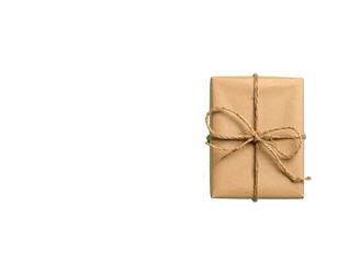 Simple gift package.  Wrapped in kraft paper, tied with light brown twine