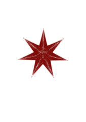 red star isolated on white