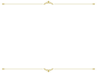 清楚な上下フレーム〜ゴールド〜
