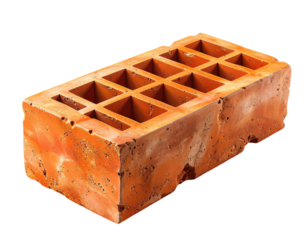 Close-up of an orange brick