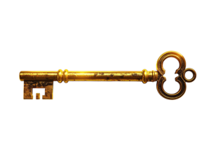 Antique gold key
