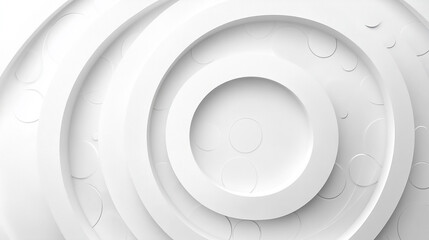 gray and white circular design. Clean corporate or technology background with depth illusion.