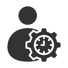 Management Icon Glyph Style. Vector Illustration Design