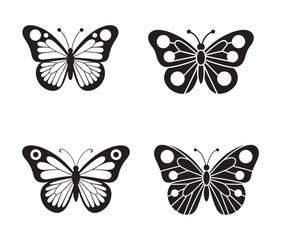 Decorative Butterfly Outline Illustration
