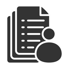 Task Icon Glyph Style. Vector Illustration Design