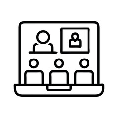 Digital meeting interface showing multiple participants on a laptop screen