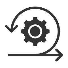 Iteration Icon Glyph Style. Vector Illustration Design