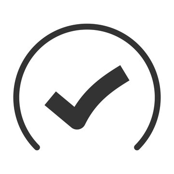 Completion Icon Glyph Style. Vector Illustration Design