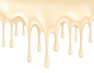 Dripping creamy substance on a black background