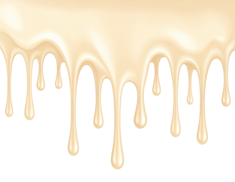 Dripping creamy substance on a black background - Powered by Adobe