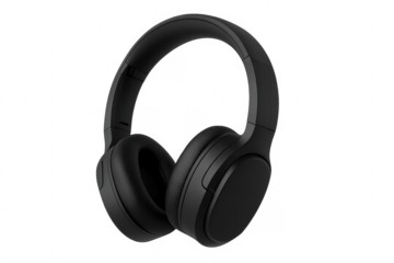 Black wireless headphones providing personal audio experience