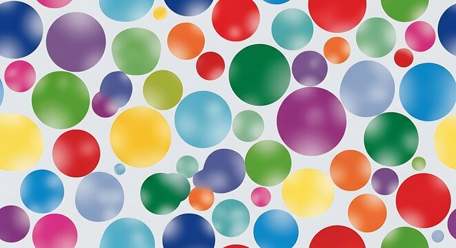 Vibrant Colorful Circles Abstract Background Pattern.