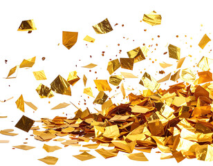 Gold confetti explosion on black background (4)