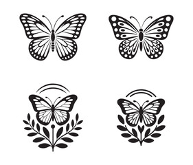 Obraz premium set of vector butterflies