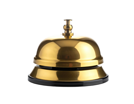 Polished gold service bell