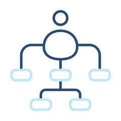 Obraz premium Organization Icon Color Outline Style. Vector Illustration Design