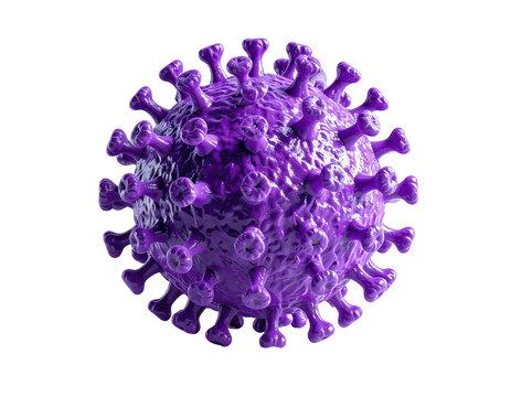 3D model of a purple virus