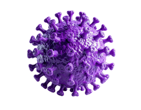 3D model of a purple virus