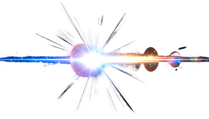 Cosmic explosion, vibrant light burst