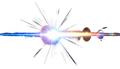 Cosmic explosion, vibrant light burst