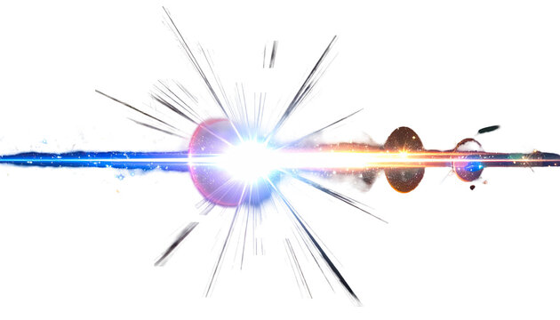 Cosmic explosion, vibrant light burst