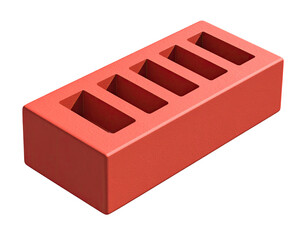 Red brick with recessed sections