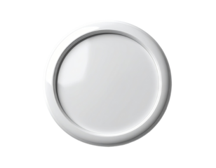 White circular frame, blank interior