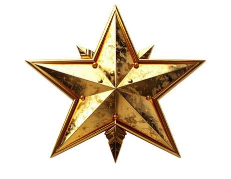 Ornate gold star graphic