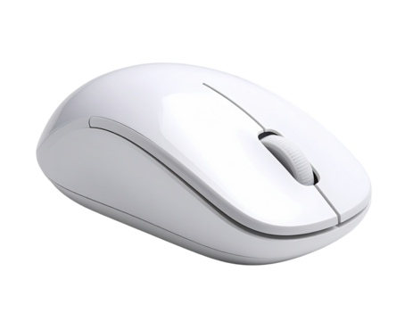 White wireless computer mouse
