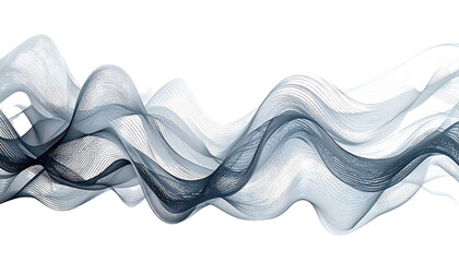 Abstract flowing fabric in shades of gray and white