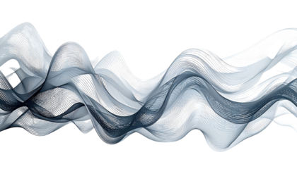 Abstract flowing fabric in shades of gray and white