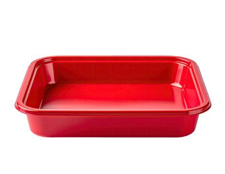Red rectangular baking dish