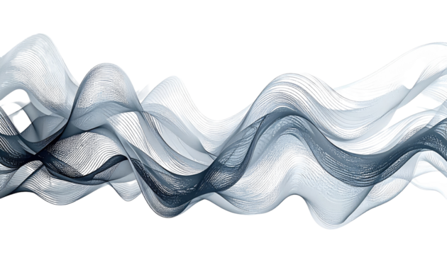 Abstract flowing fabric in shades of gray and white