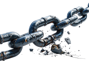 Broken chain, freedom