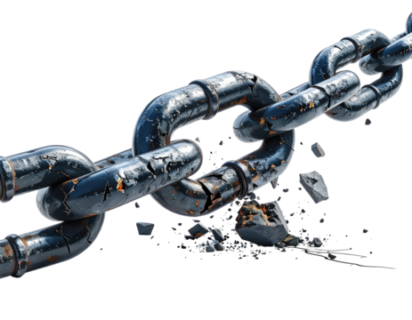 Broken chain, freedom