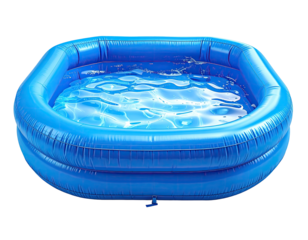 Inflatable blue wading pool