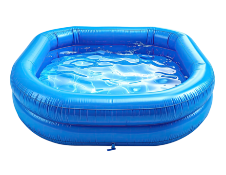 Inflatable blue wading pool