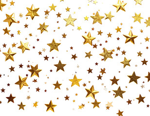 Gold stars confetti on black background (1)