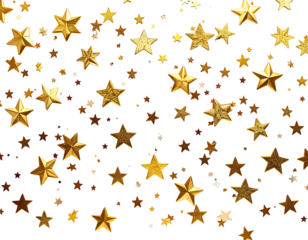Gold stars confetti on black background (1)