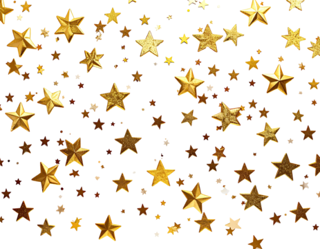 Gold stars confetti on black background (1)