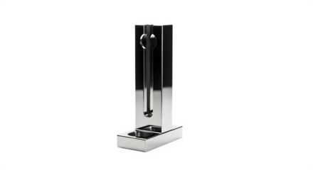 Modern chrome wine opener isolated on transparent background, a sleek and stylish tool for effortlessly opening wine bottles at home or in a bar